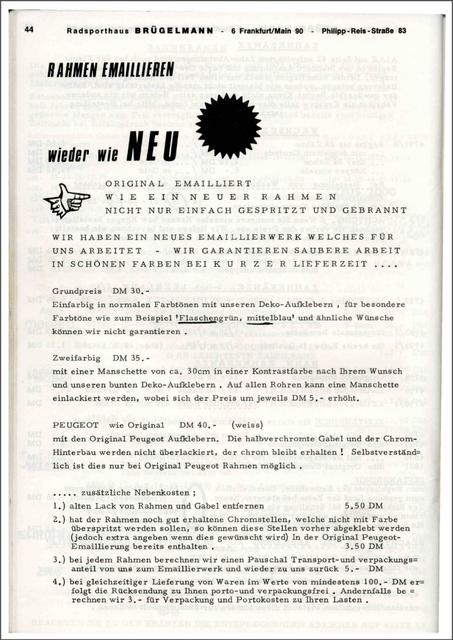 Brügelmann catalog (1974)