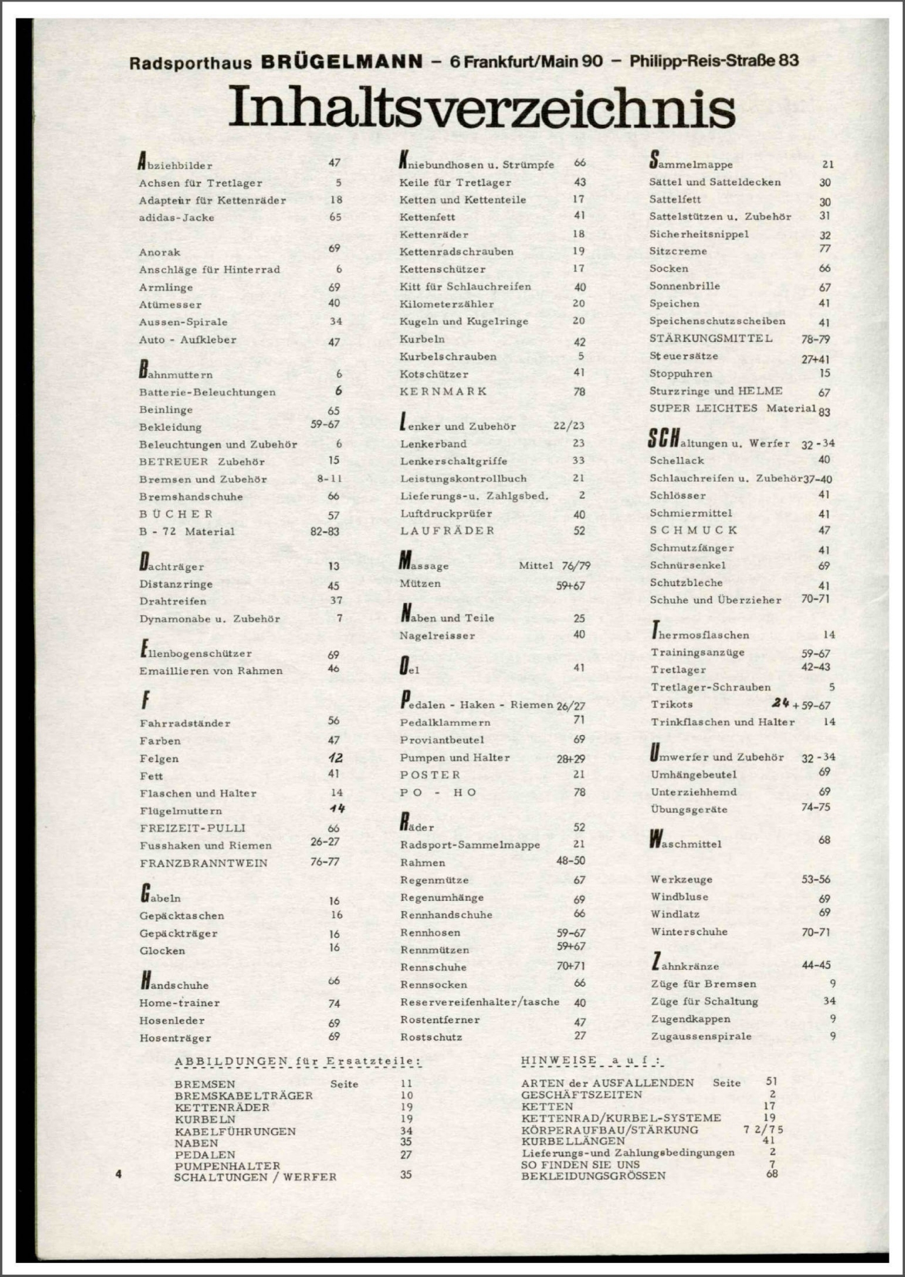 Brügelmann catalog (1975)