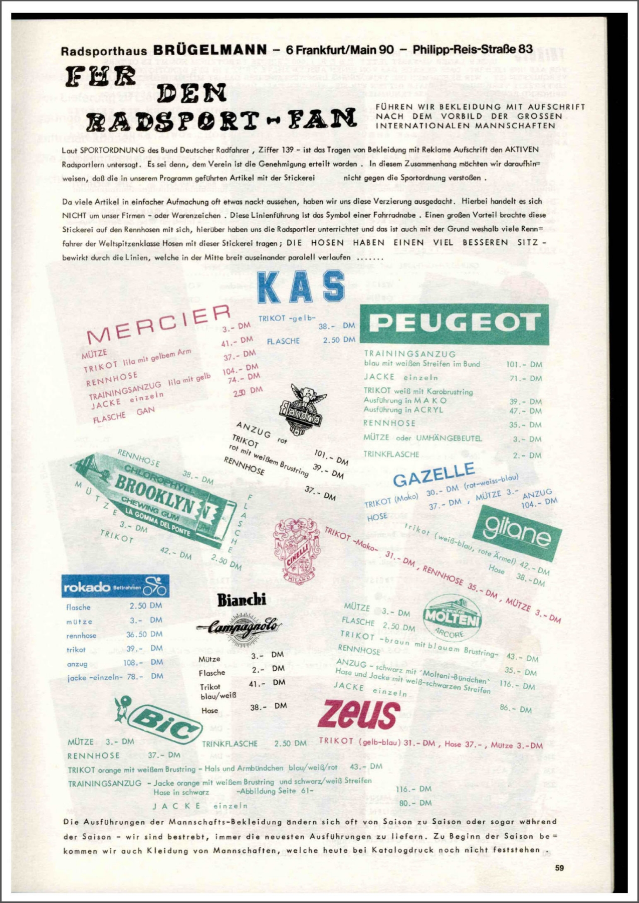 Brügelmann catalog (1975)