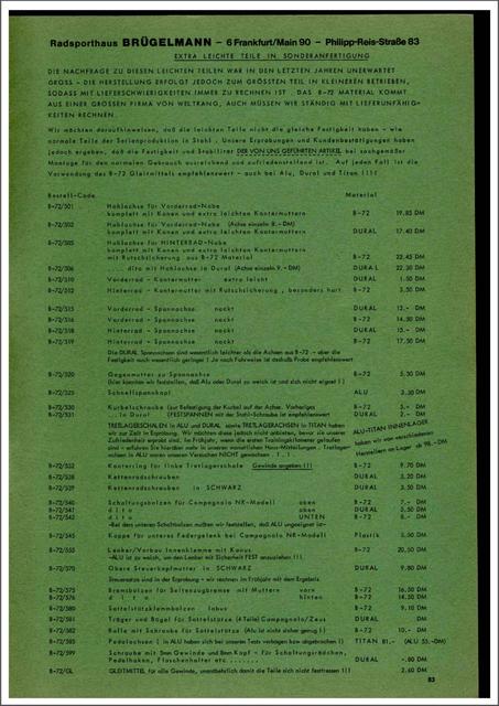 Brügelmann catalog (1975)