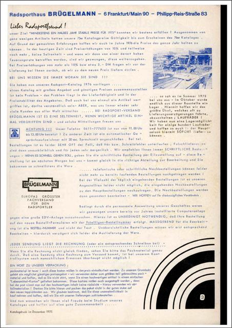 Brügelmann catalog (1976)