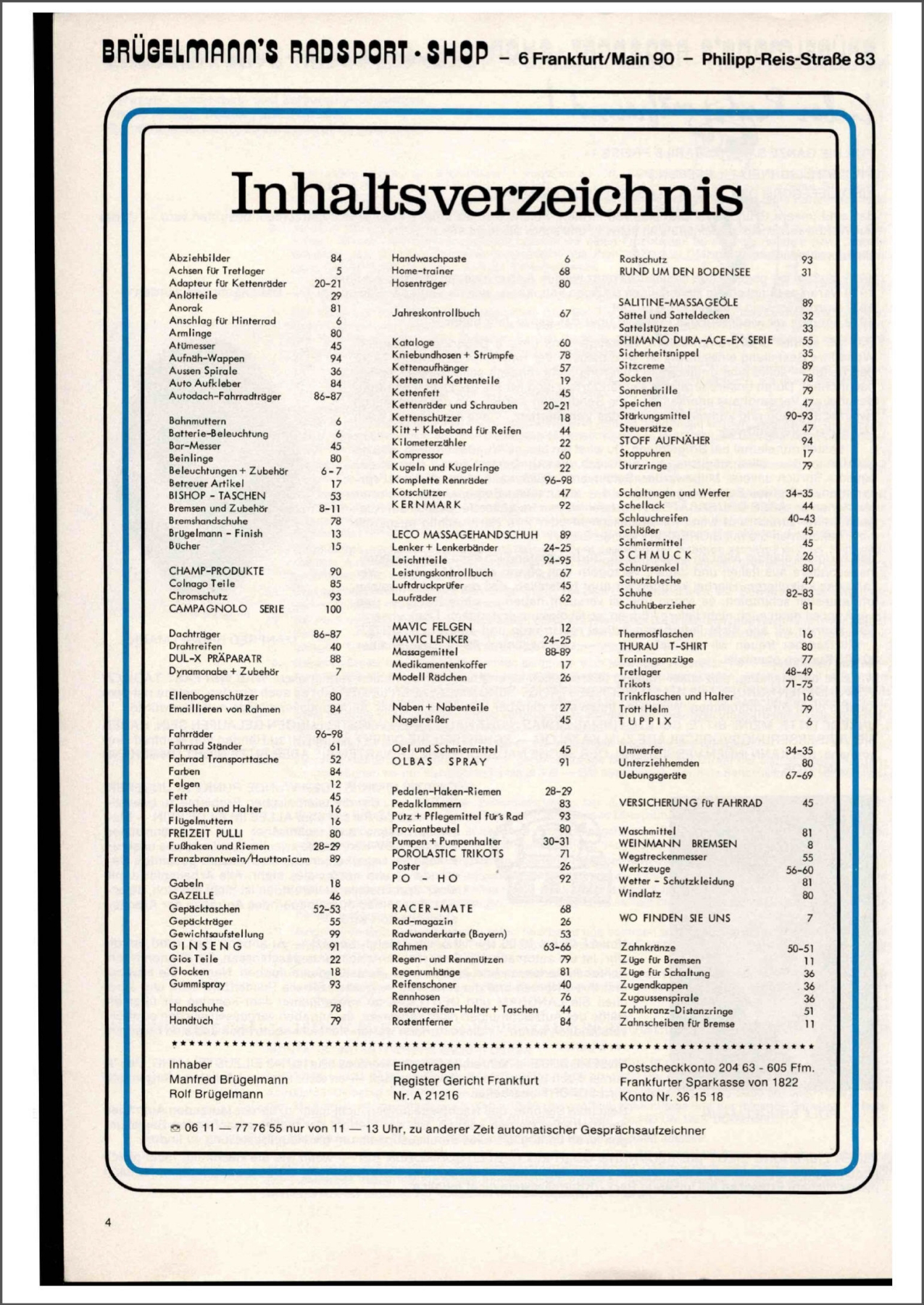 Brügelmann catalog (1979)