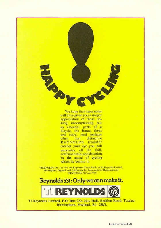 Reynolds "Top Tubes" booklet (10-1977)