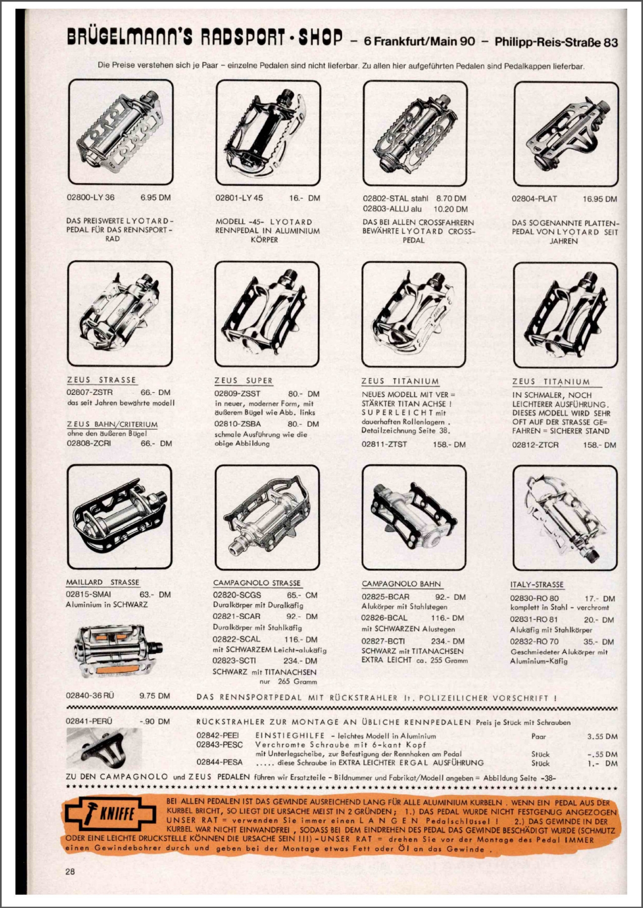 Brügelmann catalog (1980)