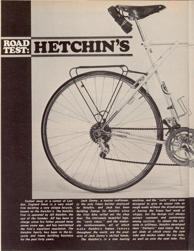 <------ Bicycling Magazine 08-1969 ------> Hetchin's