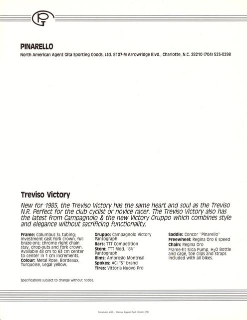 Pinarello catalog (1985)