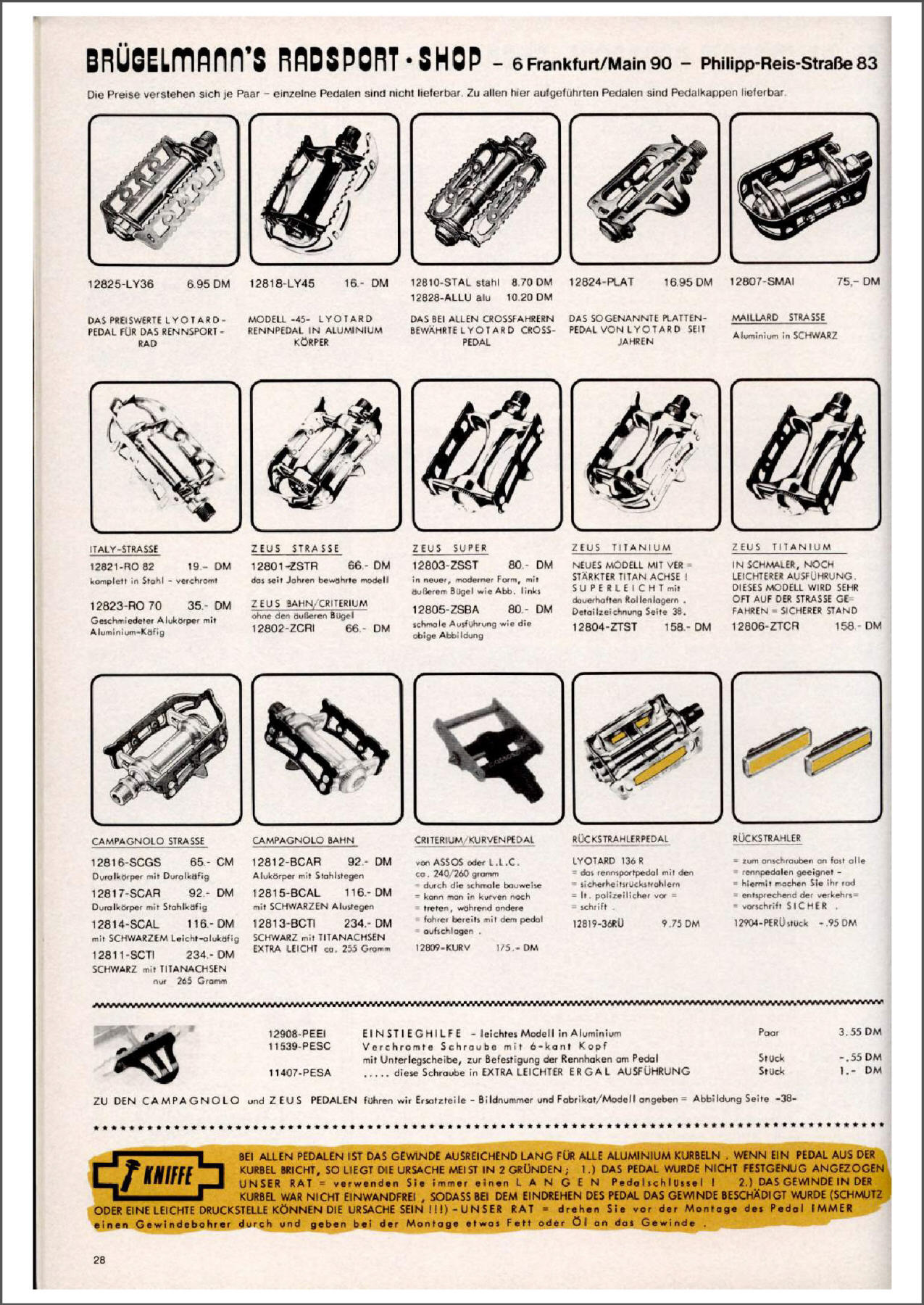 Brügelmann catalog (1981)