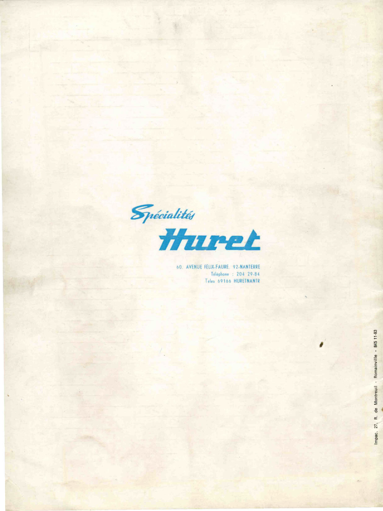 Huret catalog (1969)