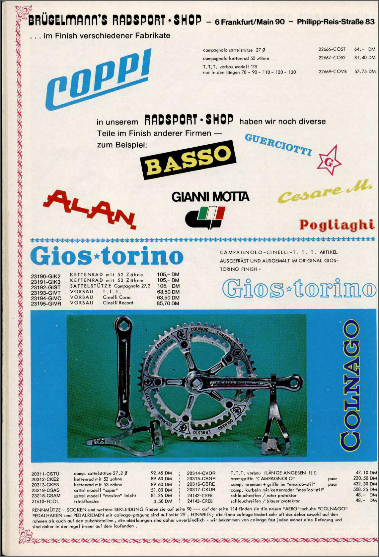 Brügelmann catalog (1982)