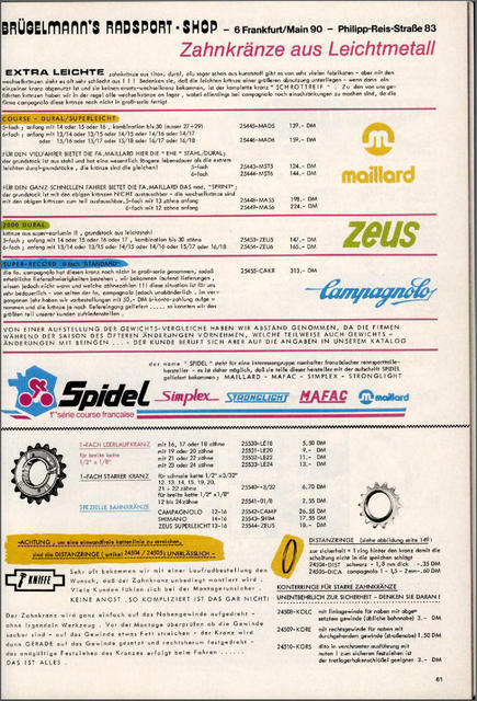 Brügelmann catalog (1982)