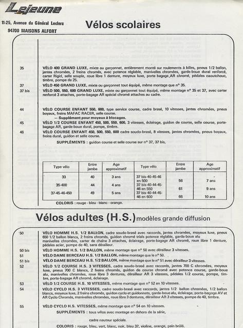 Lejeune price list (06-1980)