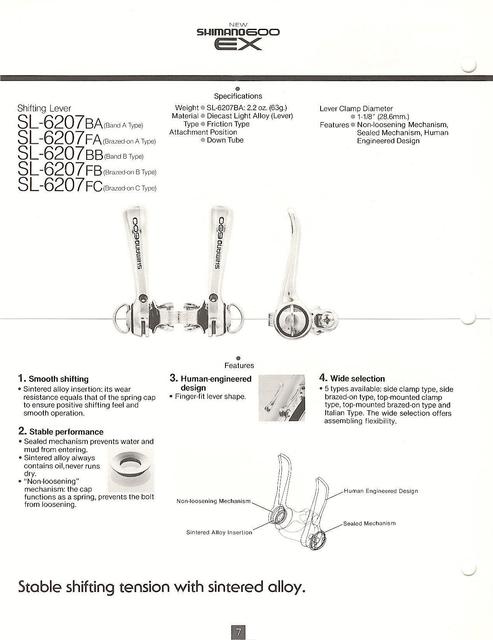 Shimano 600 EX catalog  (11-1983)