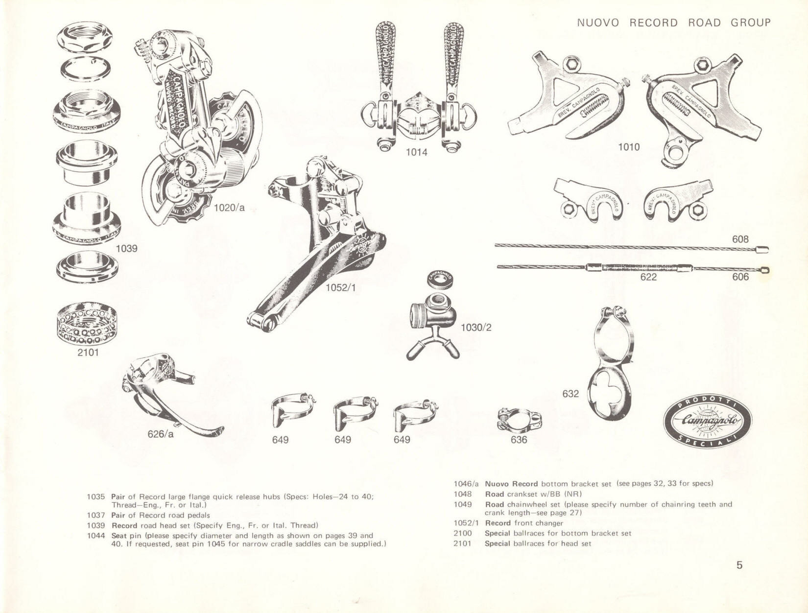 Campagnolo catalog # 17a (1975)