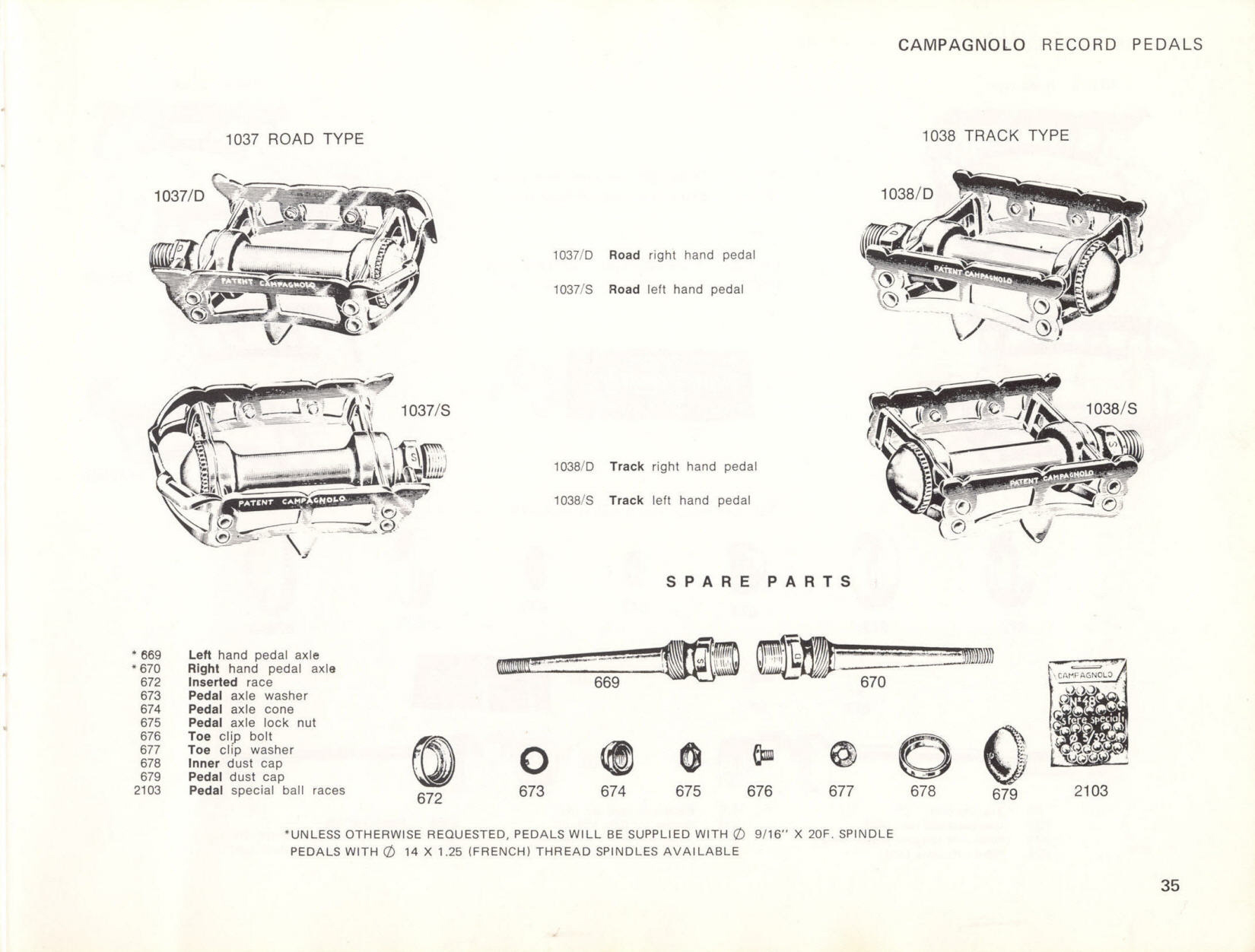 Campagnolo catalog # 17a (1975)