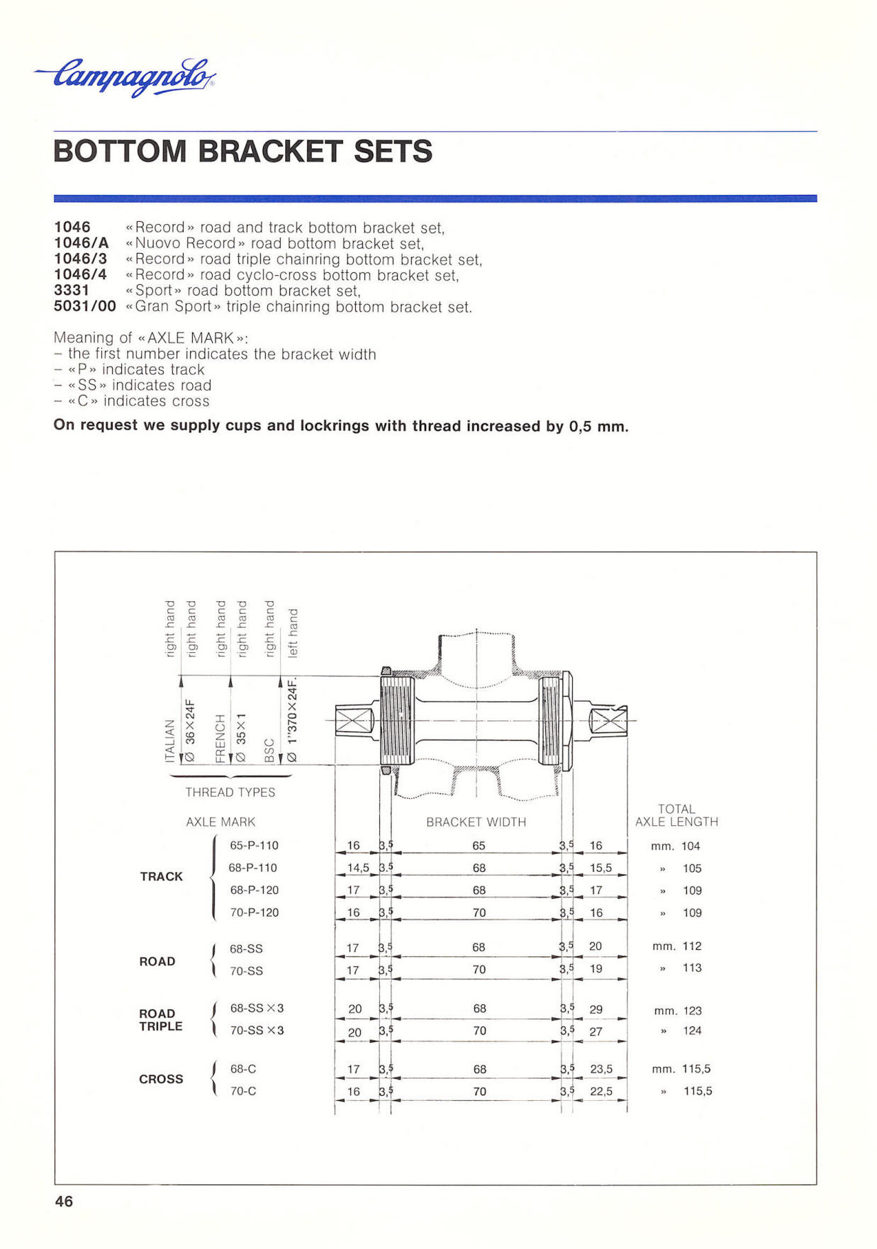 Campagnolo catalog # 18 (12-1985)