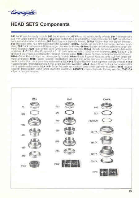 Campagnolo catalog # 18 (12-1985)