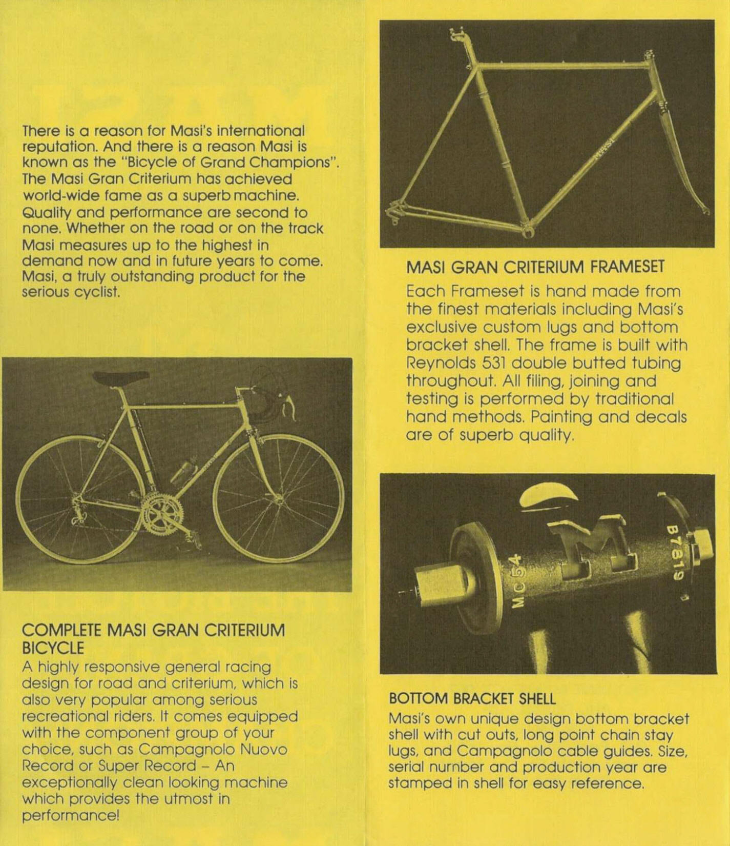 Masi USA catalog (1978)