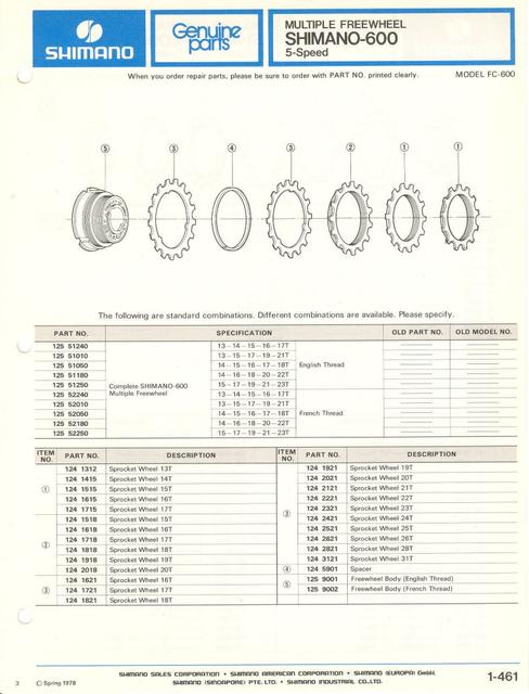 Shimano parts catalog  (04-1979)