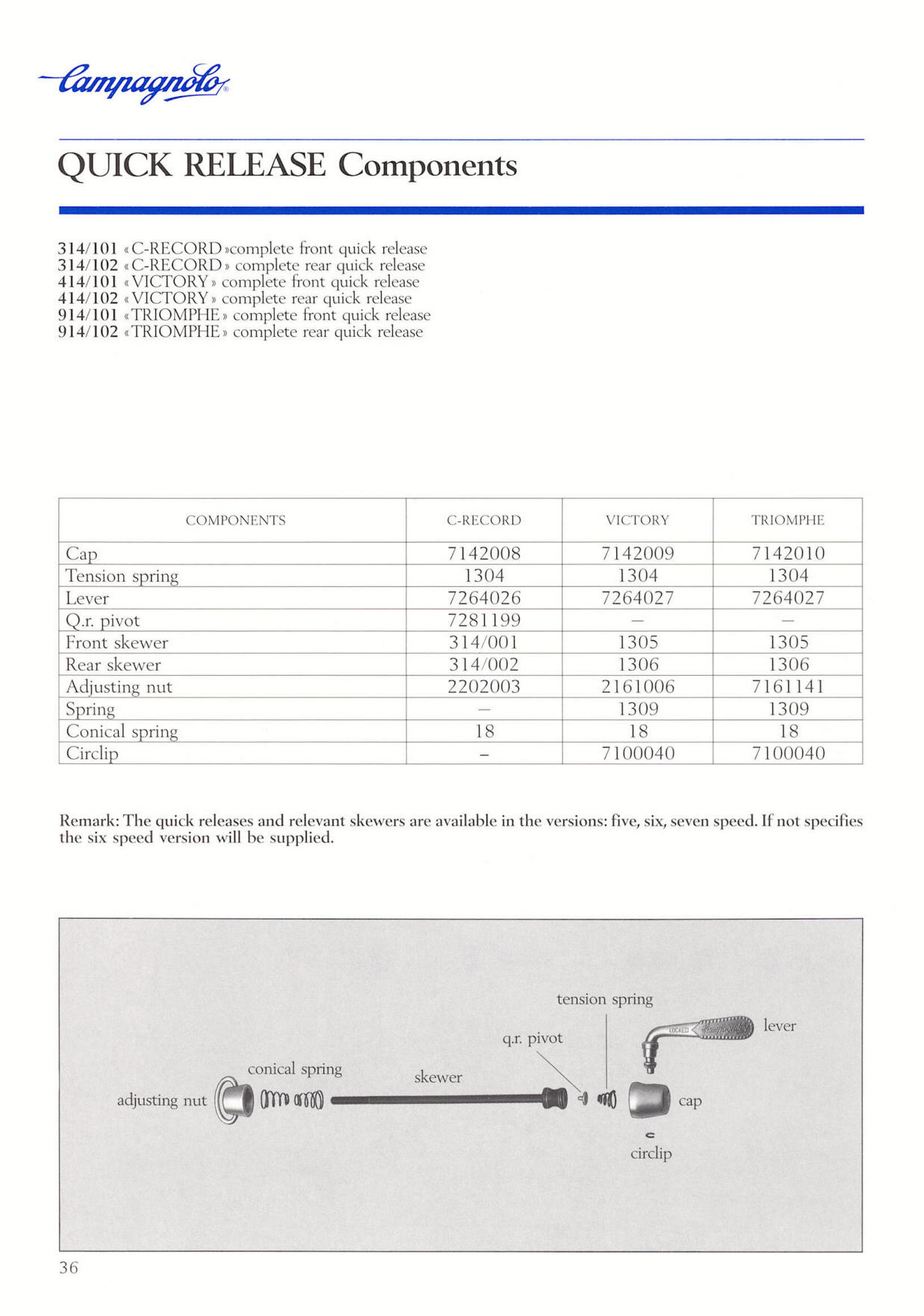 Campagnolo catalog # 18 bis (12-1986)