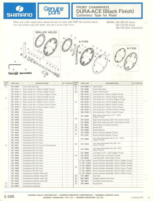 Shimano parts catalog  (04-1979)