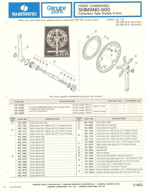 Shimano parts catalog  (04-1979)