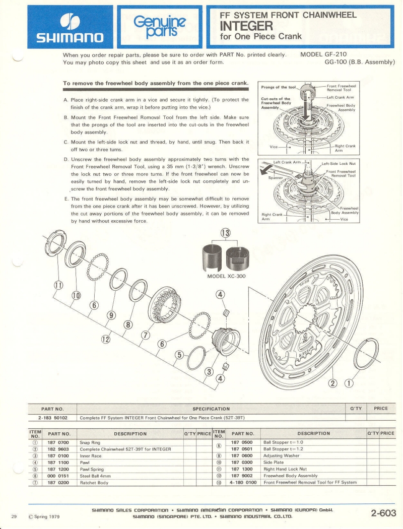 Shimano parts catalog  (04-1979)