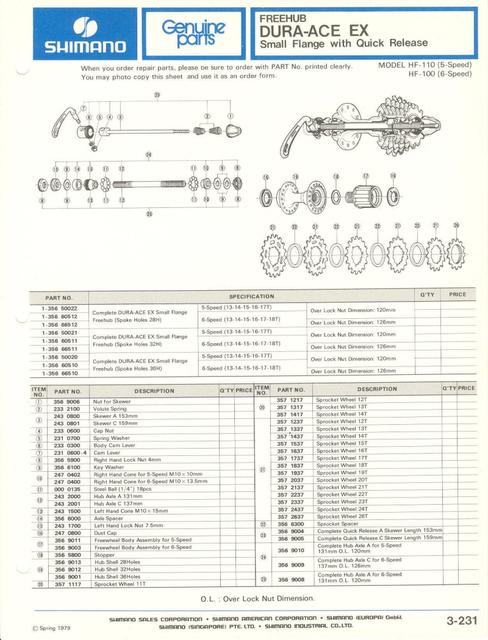 Shimano parts catalog  (04-1979)