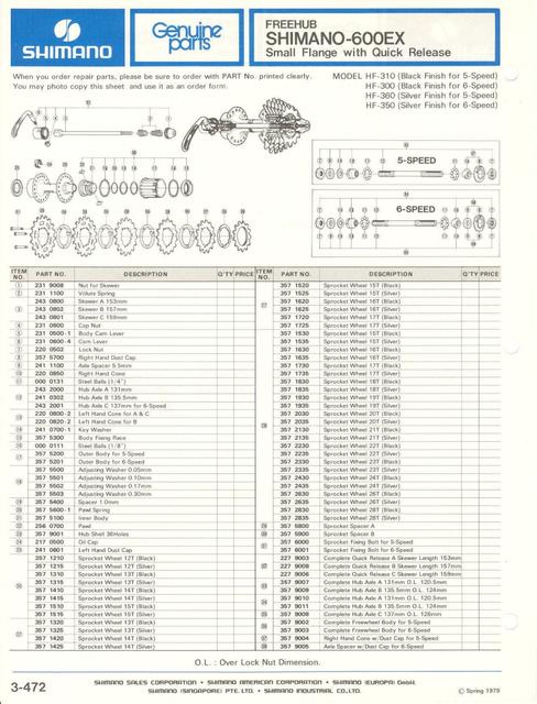 Shimano parts catalog  (04-1979)