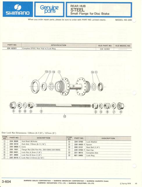 Shimano parts catalog  (04-1979)