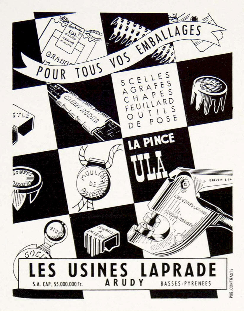 Usines Laprade / Arudy advertisement (1953)