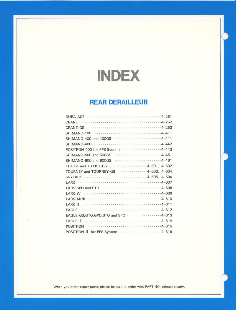 Shimano parts catalog  (04-1979)