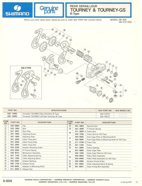 Shimano parts catalog  (04-1979)