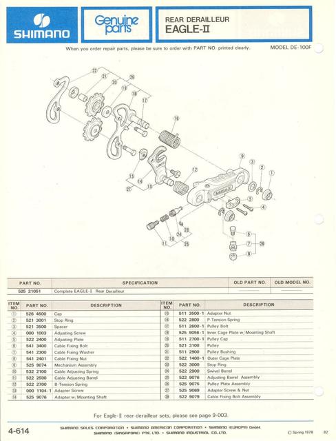 Shimano parts catalog  (04-1979)