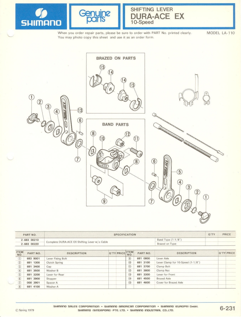 Shimano parts catalog  (04-1979)