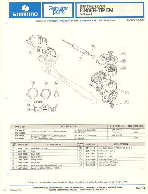 Shimano parts catalog  (04-1979)