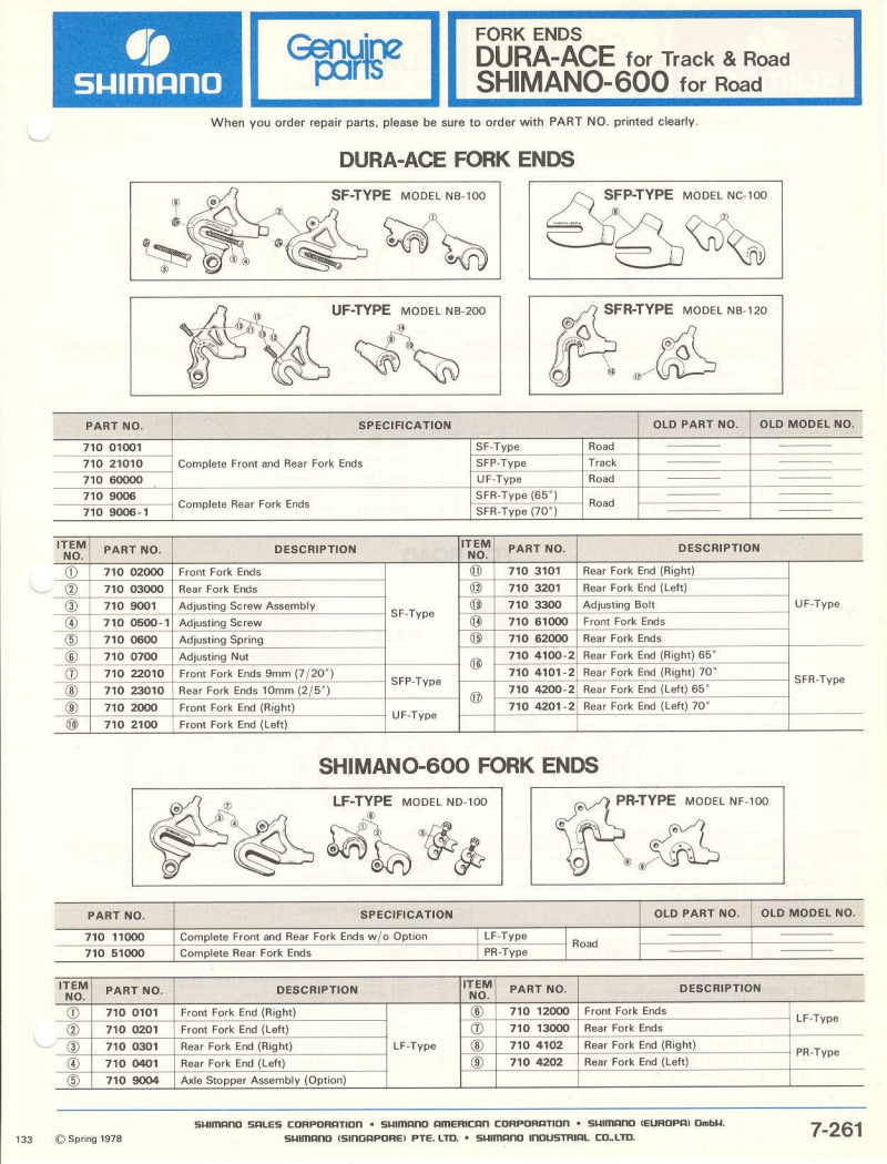 Shimano parts catalog  (04-1979)