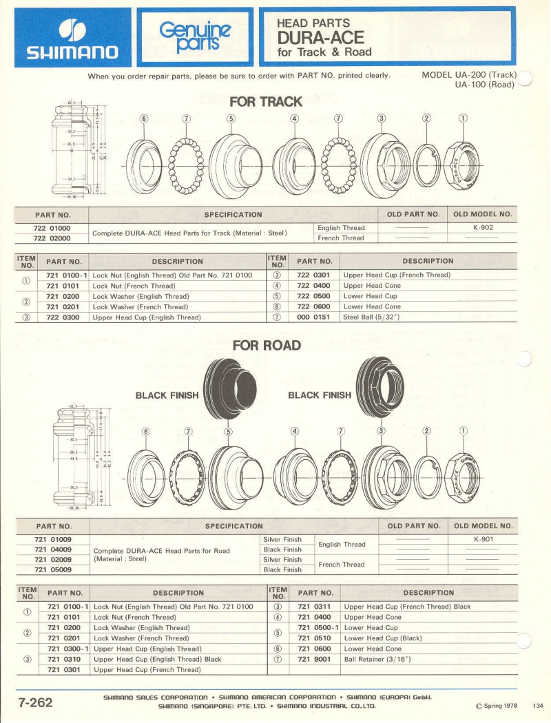 Shimano parts catalog  (04-1979)