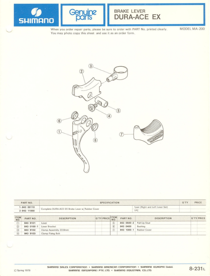 Shimano parts catalog  (04-1979)