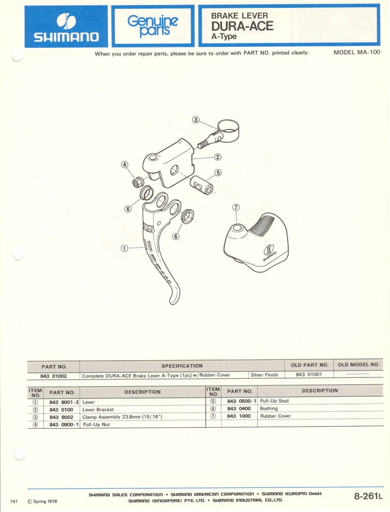 Shimano parts catalog  (04-1979)