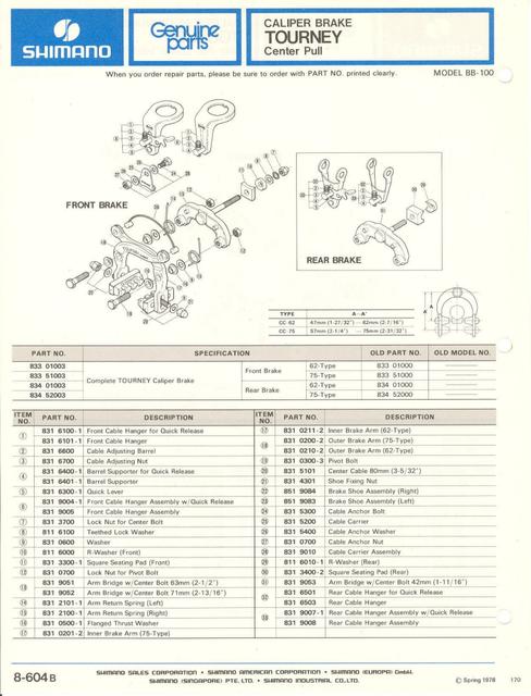 Shimano parts catalog  (04-1979)