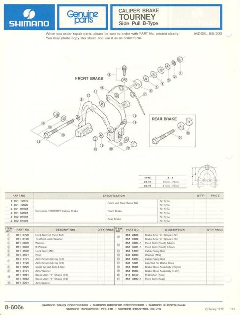 Shimano parts catalog  (04-1979)