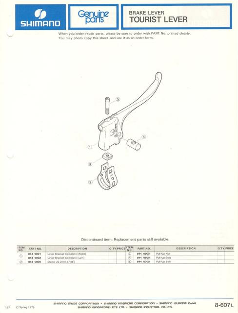 Shimano parts catalog  (04-1979)