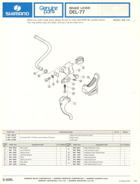 Shimano parts catalog  (04-1979)